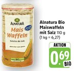 Bio Maiswaffeln mit Salz im Angebot bei E center in Ulm Bio Maiswaffeln mit Salz Angebote von Alnatura bei E center Ulm für 0,69 €