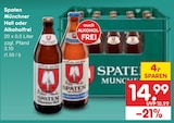 Münchner Hell im Angebot bei Netto Marken-Discount in Altenburg Münchner Hell Angebote von Spaten bei Netto Marken-Discount Altenburg für 14,99 €