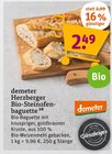 Bio-Steinofenbaguette von demeter Herzberger im aktuellen tegut Prospekt für 2,49 €