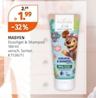 Duschgel & Shampoo Angebote von MABYEN bei Müller Celle für 1,99 €