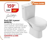 Pack wc à poser marcel en promo chez Weldom Chatou à 159,00 €