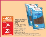 Tablette de chocolat de ménage au lait - NETTO - Netto à Lorient Tablette de chocolat de ménage au lait - NETTO en promo chez Netto Lorient à 2,37 €