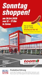 toom Baumarkt Prospekt für Breddorf: "Sonntag shoppen!", 1 Seite, 26.04.2026 - 26.04.2026