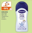 Waschgel, Milk oder Pflegelotion von BÜBCHEN für 2,79 € bei Müller im Angebot Waschgel, Milk oder Pflegelotion von BÜBCHEN im aktuellen Müller Prospekt