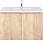 Meuble vasque 80 cm avec miroir et étagère dans le catalogue Mr.Bricolage