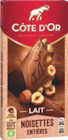 Tablette Lait et Noisettes Entières - Côte d'Or en promo chez Aldi Carcassonne à 3,19 €