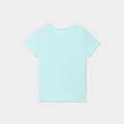 T-shirt manches courtes en coton bleu clair fille en promo chez La Halle T-shirt manches courtes en coton bleu clair fille dans le catalogue La Halle