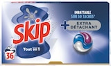 Lessive Capsules Tout en 1 + Extra Détachant X36 - SKIP en promo chez Intermarché Hyper Poitiers à 8,73 €
