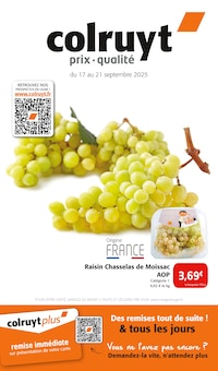 Prospectus Colruyt de la semaine "colruyt" avec 1 pages, valide du 17/09/2025 au 21/09/2025 pour Les Avenières et alentours