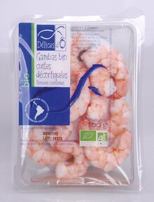 Biomonde Bois-Colombes - Queues de gambas cuites décortiquées, calibre 40/60 Promo Queues de gambas cuites décortiquées, calibre 40/60 dans le catalogue Biomonde "Partageons la Bio en toute gourmandise !" à Bois-Colombes