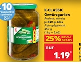 Aktuelles Gewürzgurken Angebot bei Kaufland in Wuppertal ab 1,19 €