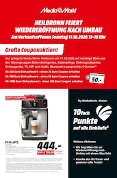 MediaMarkt Saturn Prospekt für Heilbronn mit 8 Seiten MediaMarkt Saturn Prospekt "HEILBRONN FEIERT WIEDERERÖFFNUNG NACH UMBAU" für Heilbronn, 8 Seiten, 11.10.2026 - 11.10.2026