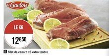 Filet de canard x3 extra tendre - Géant Casino à Massy Filet de canard x3 extra tendre en promo chez Géant Casino Massy à 12,50 €