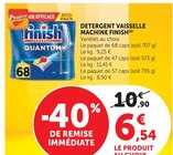 Detergent Vaisselle Machine - FINISH en promo chez U Express La Rochelle à 6,54 €