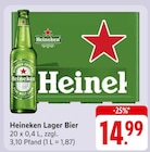 Aktuelles Heineken Lager Bier Angebot bei EDEKA in Freiburg (Breisgau) ab 14,99 €