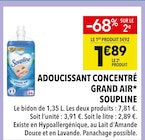 Adoucissant concentré Grand Air - Soupline à 1,89 € dans le catalogue Supeco