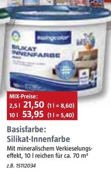 Basisfarbe: Silikat-Innenfarbe bei BAUHAUS in Saarbrücken Basisfarbe: Silikat-Innenfarbe im Angebot bei BAUHAUS Saarbrücken für 21,50 €