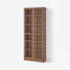 Bücherregal im IKEA Prospekt Bücherregal mit Vitrinentüren braun Nussbaumnachbildung von BILLY / OXBERG im aktuellen IKEA Prospekt für 139,99 €