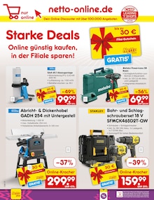 Bohrmaschine im Netto Marken-Discount Prospekt "Aktuelle Angebote" mit 69 Seiten (Mönchengladbach)