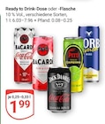 Ready to Drink-Dose oder -Flasche im Angebot bei GLOBUS in Frankenthal Ready to Drink-Dose oder -Flasche Angebote von Bacardi, Pitu, Jack Daniel's oder Gorbatschow bei GLOBUS Frankenthal für 1,99 €