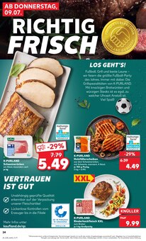 Rindfleisch im aktuellen Kaufland Prospekt (Augsburg) Rindfleisch im Kaufland Prospekt "Hier bin ich richtig" mit 52 Seiten (Augsburg)