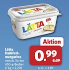 Halbfett-margarine im Angebot bei combi in Osnabrück Halbfett-margarine Angebote von Lätta bei combi Osnabrück für 0,99 €