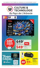 Promos Télévision dans le catalogue "U CULTURE & TECHNOLOGIE du Pays de l'Arbresie" de Super U Télévision en promo dans le catalogue Super U à la page 1