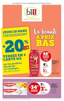 Prospectus Bi1 de la semaine "La beauté À PRIX BAS" avec 1 pages, valide du 18/03/2025 au 30/03/2025 pour Sainte-Savine et alentours