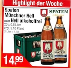 Münchner Hell im Getränke City Prospekt Münchner Hell von Spaten im aktuellen Getränke City Prospekt für 14,99 €