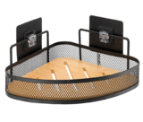 Étagère d'angle métal et plateau en bambou en promo chez Maxi Bazar Saint-Denis à 10,39 €