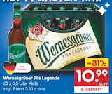 Pils Legende von Wernesgrüner für 10,99 € bei Netto Marken-Discount im Angebot Pils Legende von Wernesgrüner im aktuellen Netto Marken-Discount Prospekt