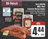BBQ's Best Schweine Nacken Steaks im E center Prospekt BBQ's Best Schweine Nacken Steaks von Gut & Günstig im aktuellen E center Prospekt für 4,44 €