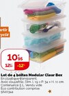 Lot de 4 boites Modular Clear Box en promo chez Weldom Lot de 4 boites Modular Clear Box dans le catalogue Weldom