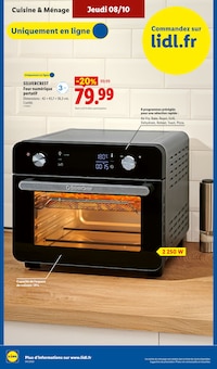 Promotion Mini-Four dans le prospectus Lidl, valable du 08/10/2026 au 14/10/2026 Promo Mini-Four dans le catalogue Lidl du moment à la page 6