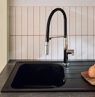 Mitigeur avec douchette oly noir et chrome - DELINIA en promo chez Leroy Merlin Marseille à 74,90 €