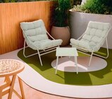 Salon relax 2 places acier table basse incluse en promo chez Maxi Bazar Salon relax 2 places acier table basse incluse dans le catalogue Maxi Bazar