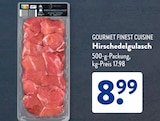 Hirschdelgulasch im ALDI SÜD Prospekt Hirschdelgulasch von GOURMET FINEST CUISINE im aktuellen ALDI SÜD Prospekt für 8,99 €