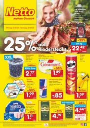 Netto Marken-Discount Prospekt für Mühltal mit 41 Seiten Netto Marken-Discount Prospekt für Mühltal: "25% auf Rindersteaks", 41 Seiten, 23.05.2022 - 28.05.2022