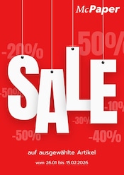 Aktueller McPaper Weitere Geschäfte Prospekt in Veckenstedt und Umgebung, "SALE" mit 1 Seite, 26.01.2026 - 15.02.2026