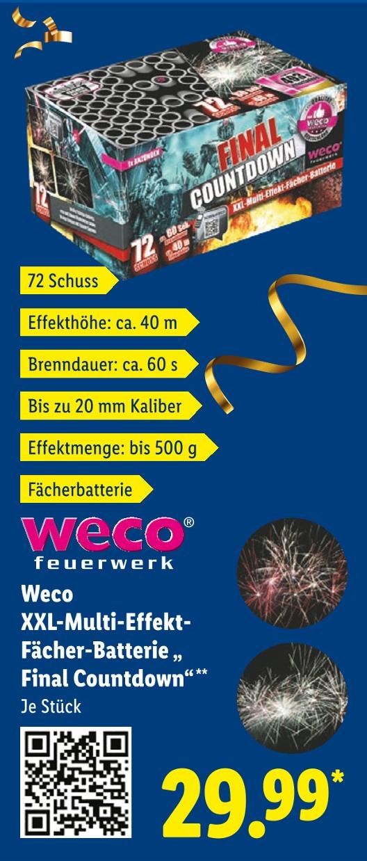 XXL-Multi-Effekt-Fächer-Batterie Final Countdown