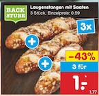 Aktuelles Laugenstangen mit Saaten Angebot bei Netto Marken-Discount in Heilbronn ab 1,00 €