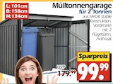 Wreesmann Pirna - Mülltonnengarage für 2 Tonnen Angebot im Prospekt Mülltonnengarage für 2 Tonnen bei Wreesmann im Pirna Prospekt für 99,99 €