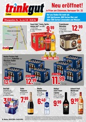 Aktueller Trinkgut Getränkemarkt Prospekt in Übersee und Umgebung, "Neu eröffnet!" mit 4 Seiten, 29.04.2024 - 04.05.2024