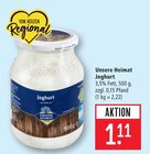 Joghurt Angebote von Unsere Heimat bei Marktkauf Rottenburg für 1,11 €