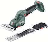 18-Volt-Akku-Strauch- und Grasschere SGS 18 LTX Q + Pflegeöl-Spray Angebote von Metabo bei RHG Baucentrum Plauen für 85,00 €