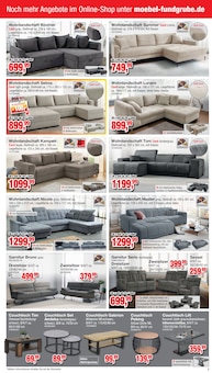 Couch im aktuellen Die Möbelfundgrube Prospekt (Mainz) Couch im Die Möbelfundgrube Prospekt "SOMMER-SCHLUSS-VERKAUF" mit 19 Seiten (Mainz)