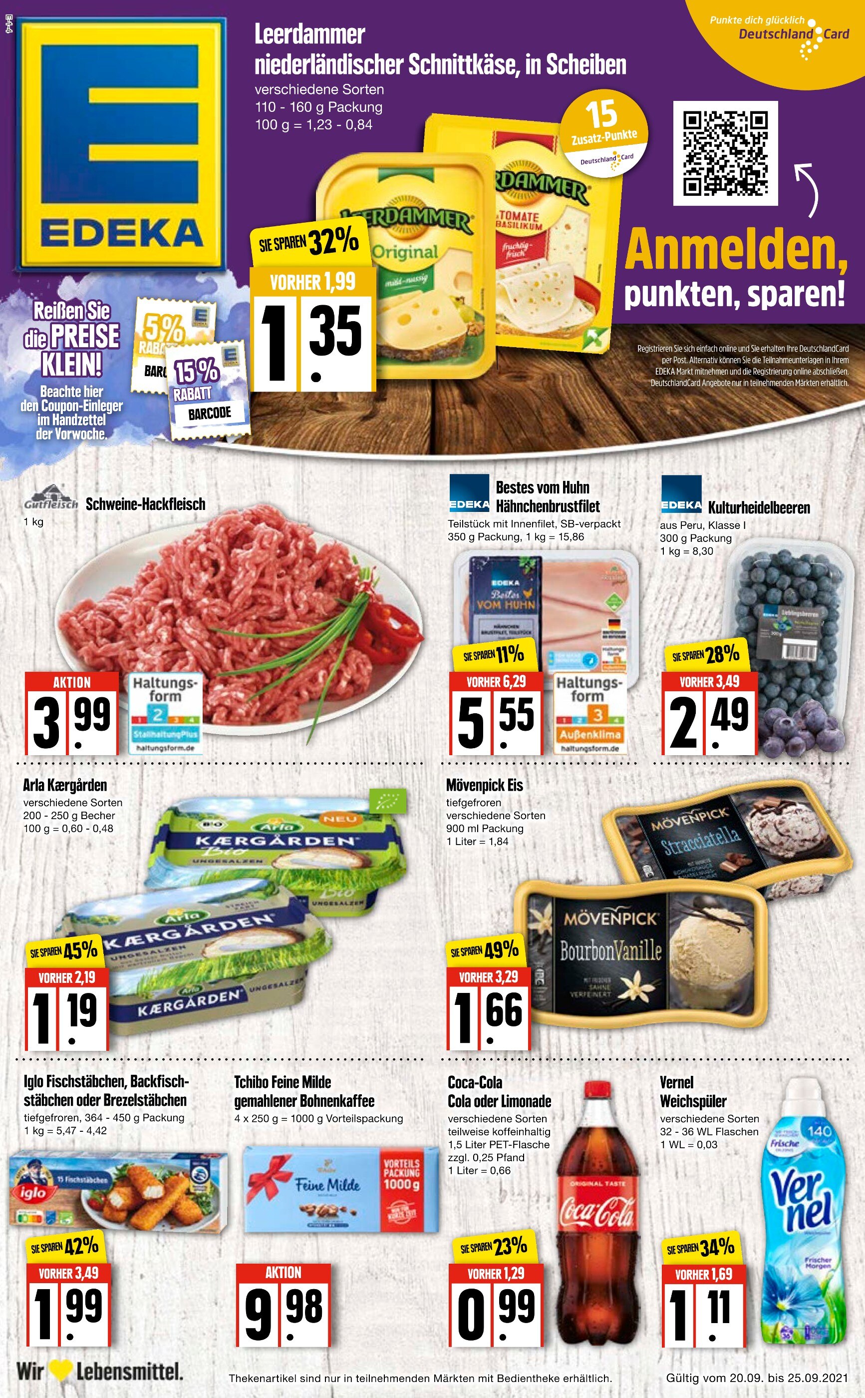 EDEKA Prospekt für Manker mit 20 Seiten EDEKA Prospekt für Manker: "Aktuelle Angebote", 20 Seiten, 20.09.2021 - 25.09.2021