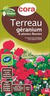 Terreau pour géraniums et plantes fleuries utilisable en agriculture biologique - CORA dans le catalogue Cora