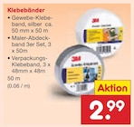 Gewebe-Klebeband, silber im Angebot bei Netto Marken-Discount in Wiesbaden Gewebe-Klebeband, silber Angebote von 3M bei Netto Marken-Discount Wiesbaden für 2,99 €