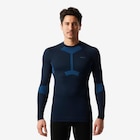 Skiunterwäsche Funktionsshirt Herren warm seamless - BL500 Soft schwarz/blau von WEDZE im aktuellen Decathlon Prospekt für 20,99 €